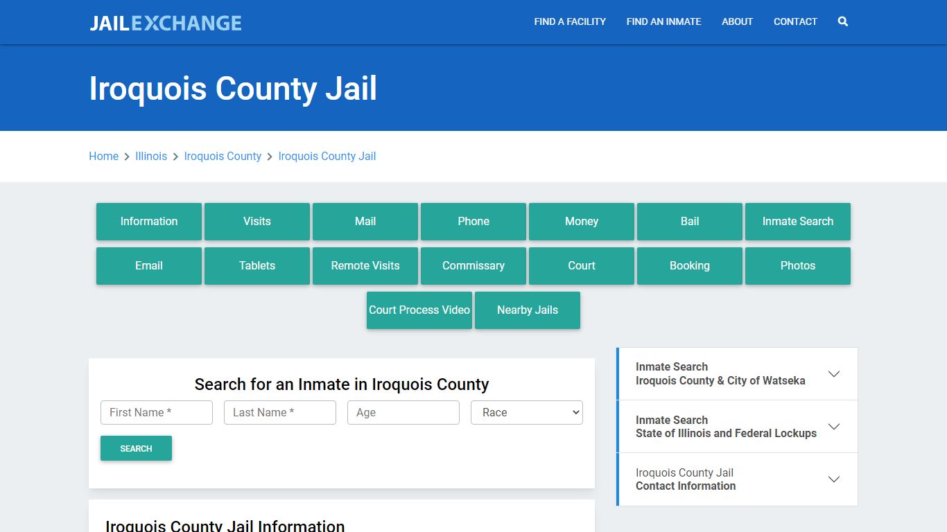 Iroquois County Jail Roster Lookup, IL, Inmate Search